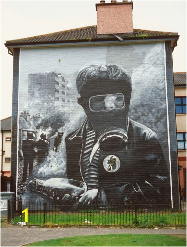 A mural from the Bogside Neighborhood in Derry Co Derry Northern Ireland