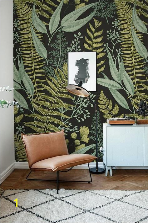 Botanical Wallpaper Ferns Wallpaper Wall Mural Green Home easyhomedecor