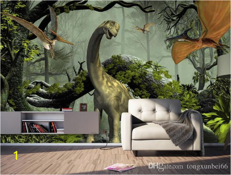 Custom Wallpaper 3D Stereo Dinosaur Theme Murals Primitive Forest Living Room Bedroom Backdrop Decor Mural WallPaper H Wallpaper Ha Wallpaper