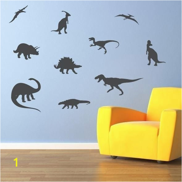 Dinosaur Wall Decal Set of 10 Dinosaur Bedroom Decor Boy Bedroom Stickers