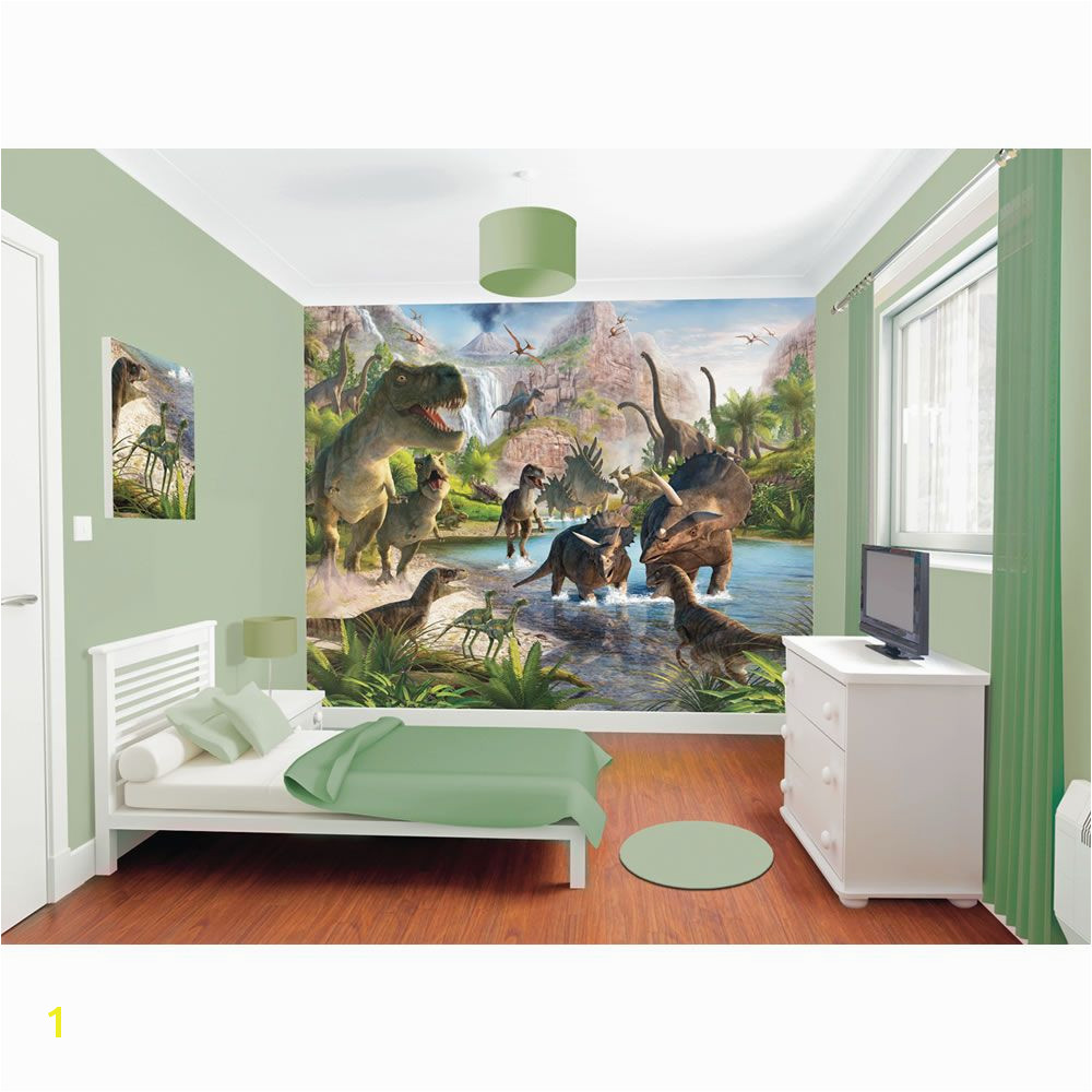 Walltastic Dinosaur Land Wallpaper Mural 8ft x 10ft Boys