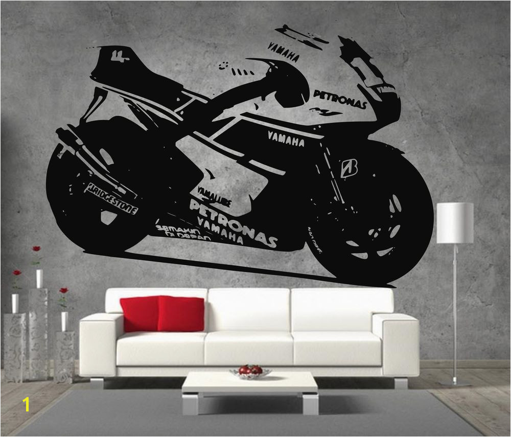 Dirt Bike Wall Murals Yamaha Petronas Moto Gp Racing Motor Bike Vinyl Sticker Wall