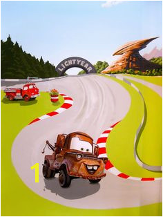 Disney Cars Race Track Mini Wall Mural 24 Best Cars Mural Images