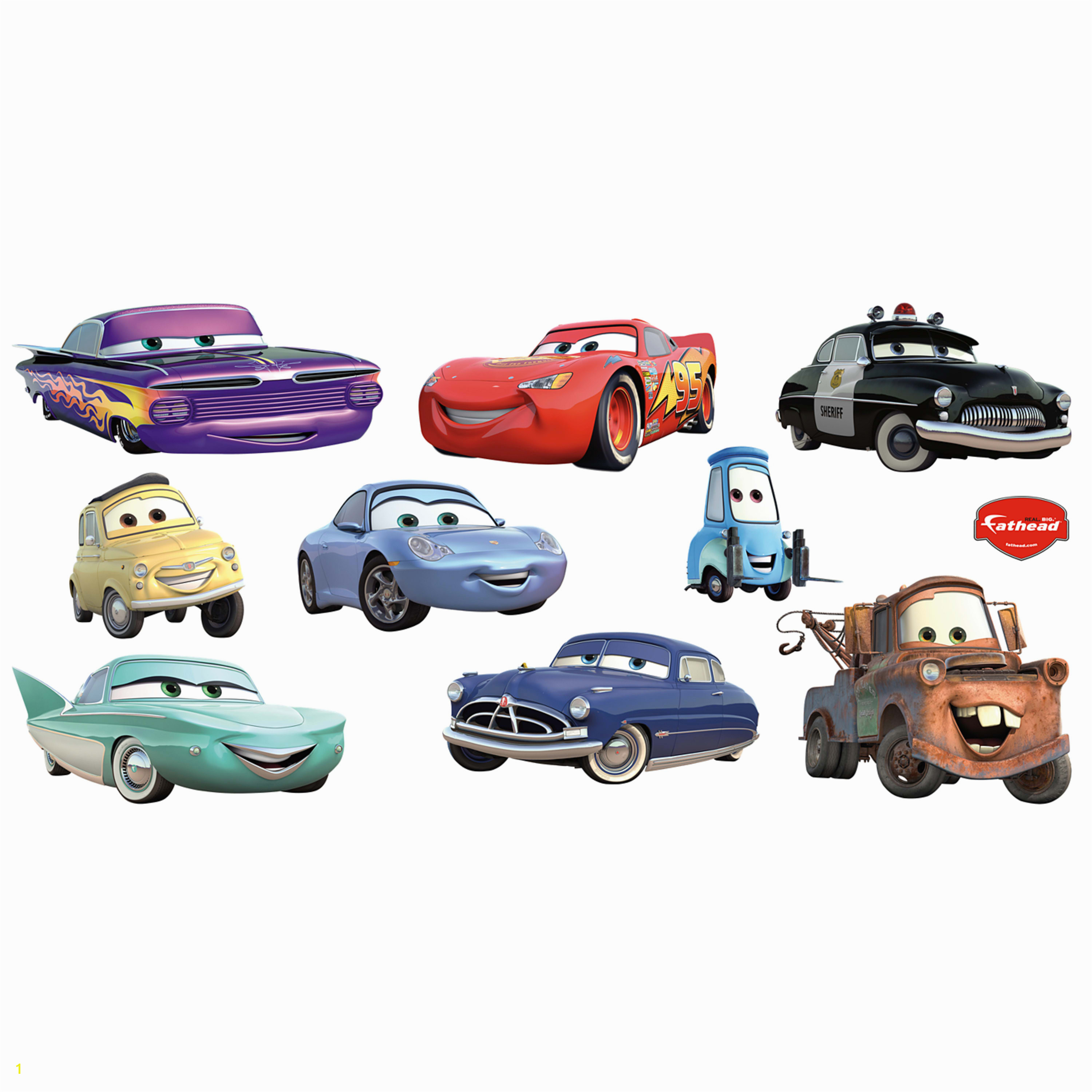 Cars Collection X ficially Licensed Disney PIXAR Removable Wall Decals Fathead