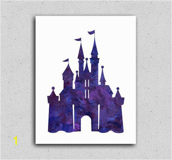 disney castle art print disney castle decor disney wall art