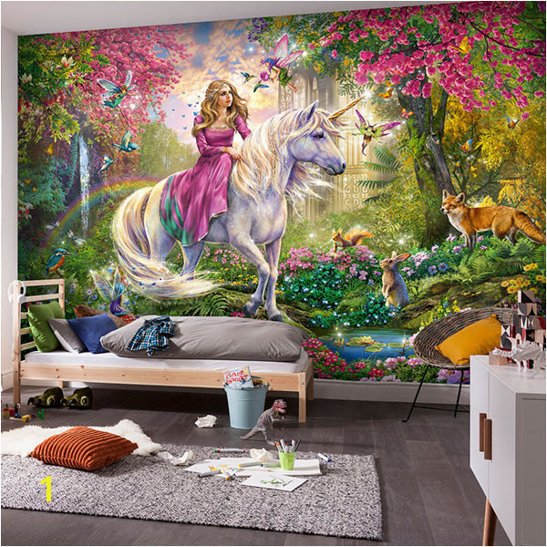 Wall Murals The princess of the unicorn