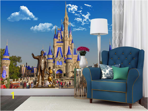 Partners and Cinderella s Castle Disney Wall Murals