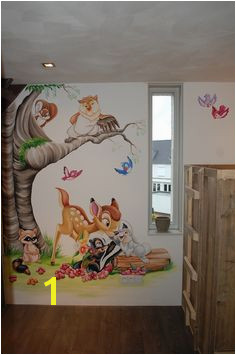 Bambi & Stampertje & Bloem Muurschildering Disney More Playroom Mural Kids Wall