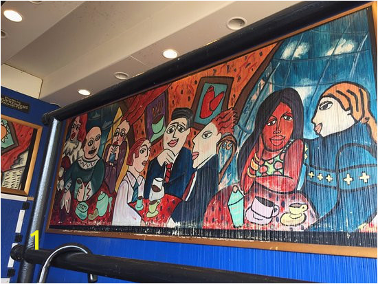 The Artful Dodger Mural by our table