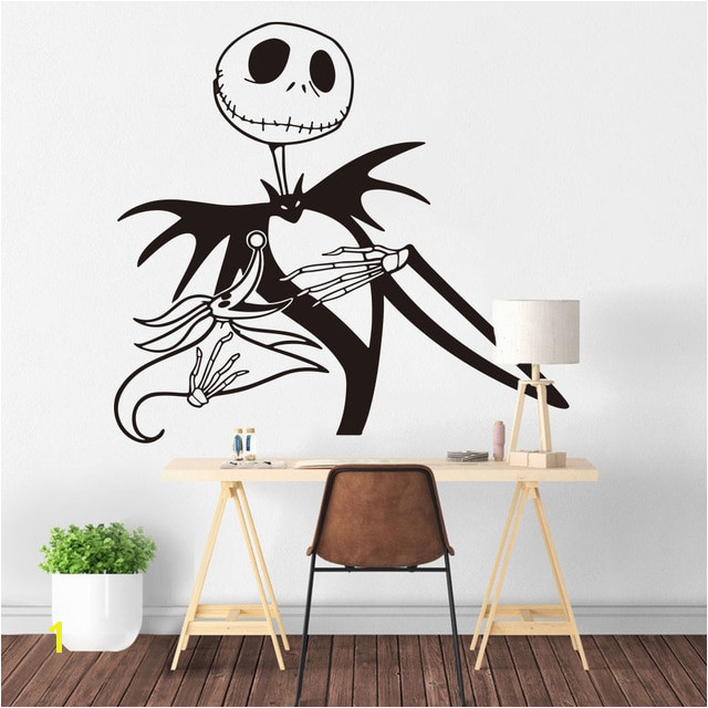 Jack Skellington Wall Sticker Kids Room Bedroom Nightmare before Christmas Wall Decal Zero dog Living Room Vinyl Home Decor in Wall Stickers from Home