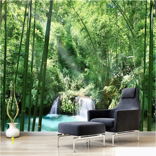 Door Size Wallpaper Murals Custom 3d Wall Murals Wallpaper Bamboo forest Natural Landscape Art