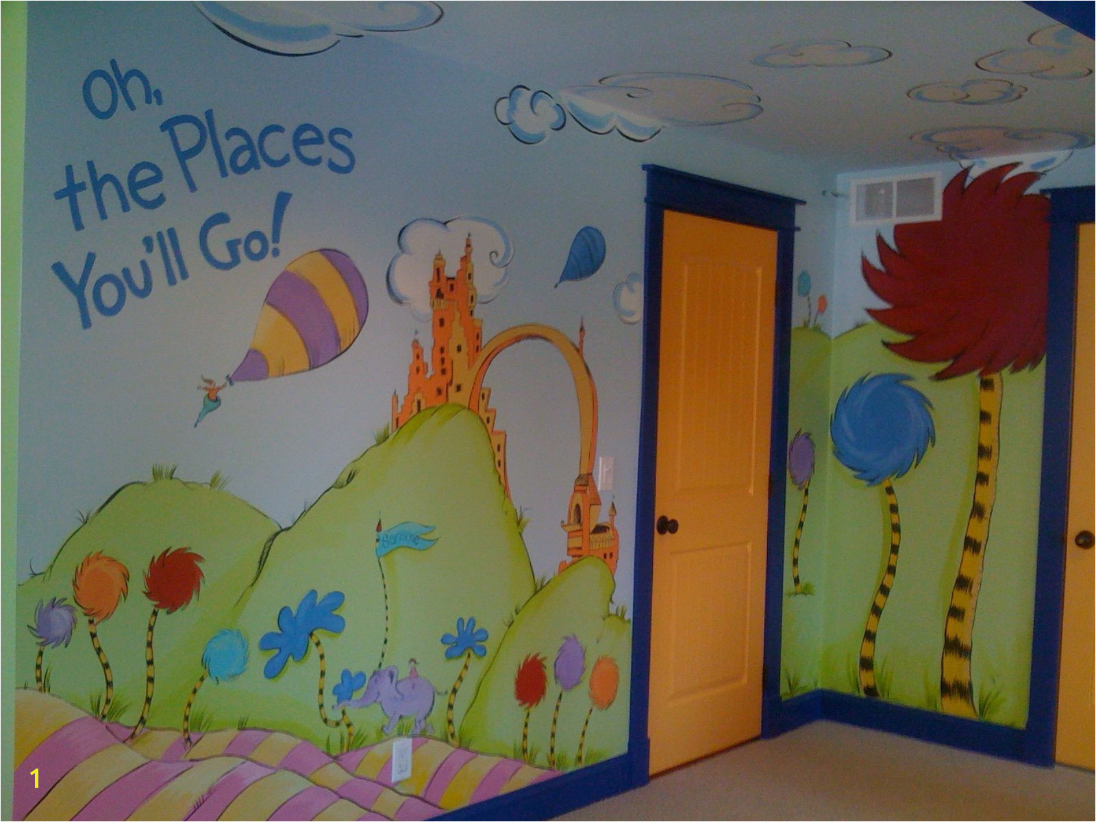 Dr Seuss Mural "Oh the Places You ll Go " Children s playroom mural This bonus room turned into a playful space inspired by the book with life size