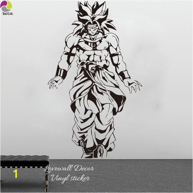 Janpanese Cartoon Dragon Ball Z DBZ Wall Sticker Kids Room Super SaiyanGohan Goku Anime Wall Decal Vinyl Home decor