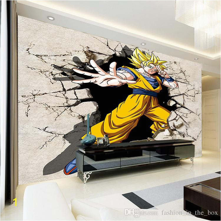 Dragon Ball Wallpaper 3D Anime Wall Mural Custom Cartoon Wallpaper Boys Kids Bedroom Livingroom