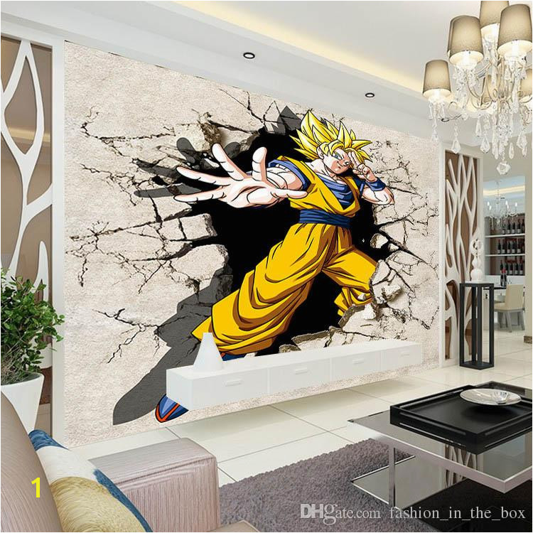 Dragon Ball Wallpaper 3D Anime Wall Mural Custom Cartoon Wallpaper Boys Kids Bedroom Livingroom