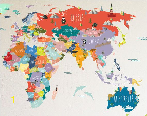 A fun and informative way to help the kiddos be e familiar with the map of the WORLD The entire design measures 43h x 78w The WORLD MAP is