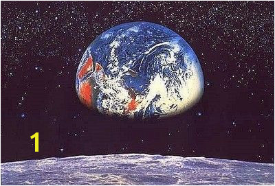 Komar 8 019 8 PC Earth Moon Space mural Wall Mural Wallpaper