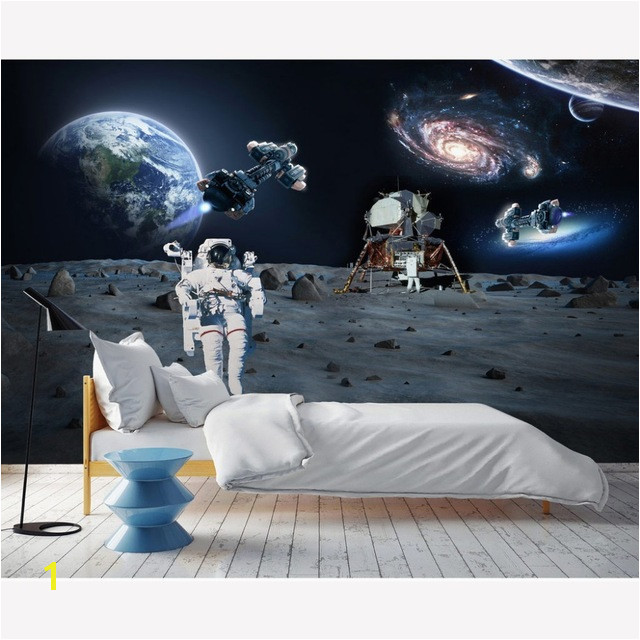 Moderno Wall Paper Stickers Space Wallpaper Mural Kids Room Papel De Parede 3D Behang Self Adhesive Vinyl Silk Wallpaper