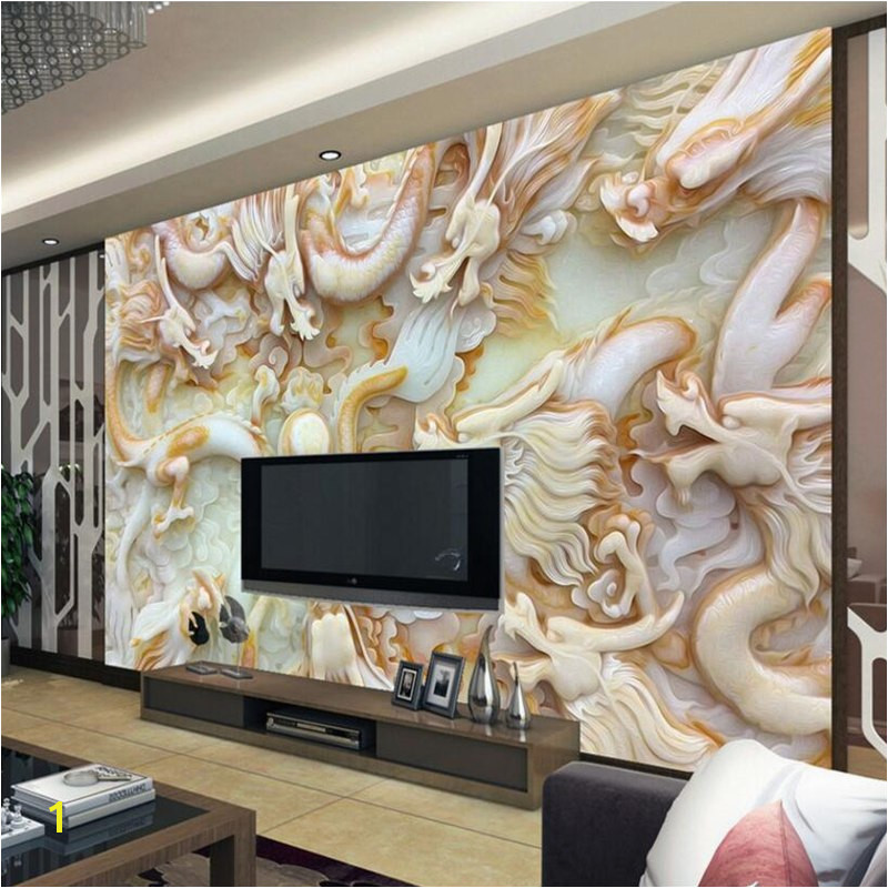 Beibehang 3d wallpapers HD jade carving Kowloon opera living room bedroom TV background wall murals wallpaper for walls 3 d