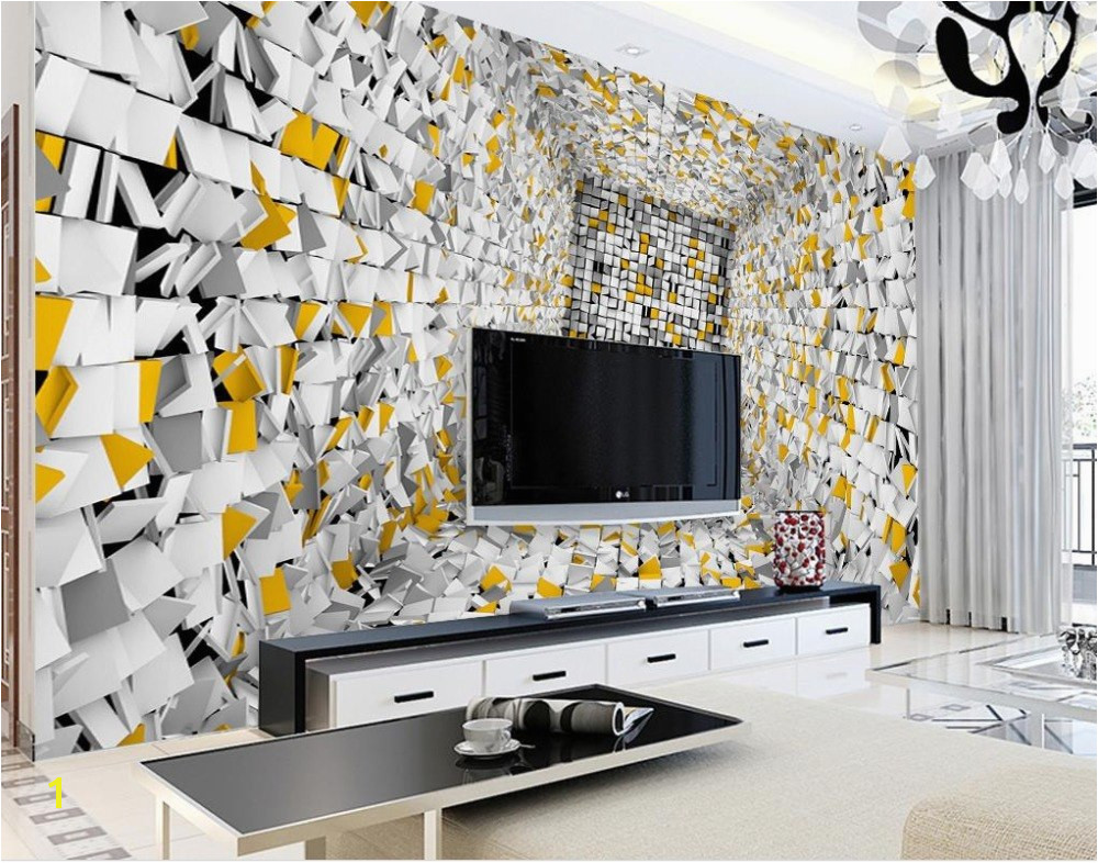 Custom 3d wall murals background Abstract box cut paper Background Wall wallpaper for living room bedroom nonwoven wallpaper in Wallpapers from Home