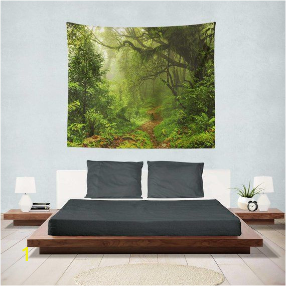 Enchanted Forest Tapestry Wall Hanging Forest Tapestry Bedroom Trees Tapestry Room Forest Tapestry Forest Tapestries Tree Tapestry