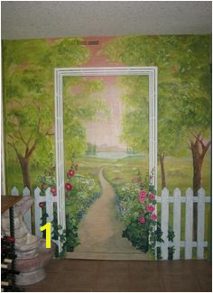 garden mural idea I love so many of the aspects of this The