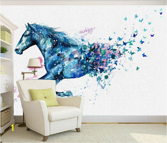 3d wallpaper custom mural non woven 3d room wallpaper Fantasy Horse butterfly painting murals photo