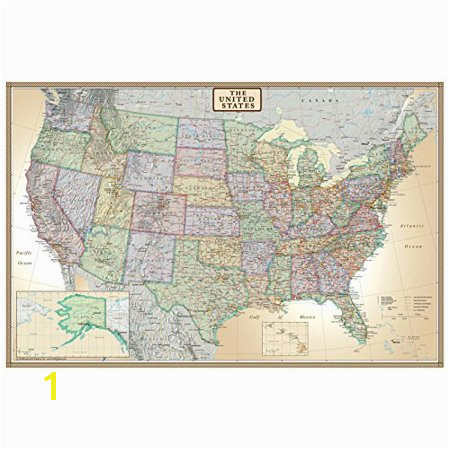 24x36 United States USA US Executive Wall Map Poster Mural Walmart