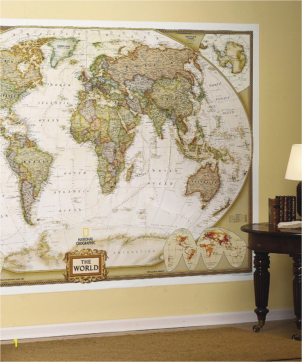 National Geographic World Map Wall Mural World Executive Mural It S Actually Wallpaper I D Love to