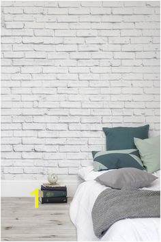 Clean White Brick Wallpaper Wall Mural