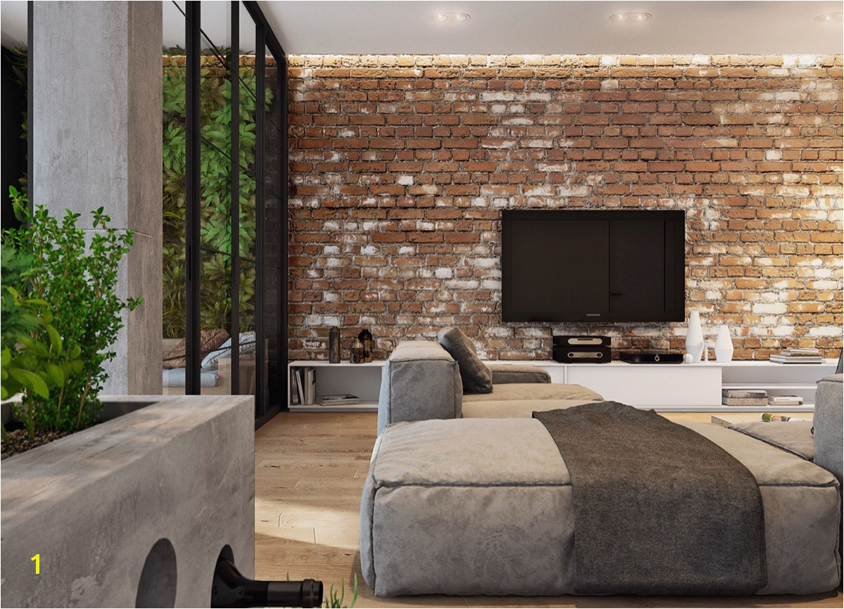 distressed look exposed brick wall panels