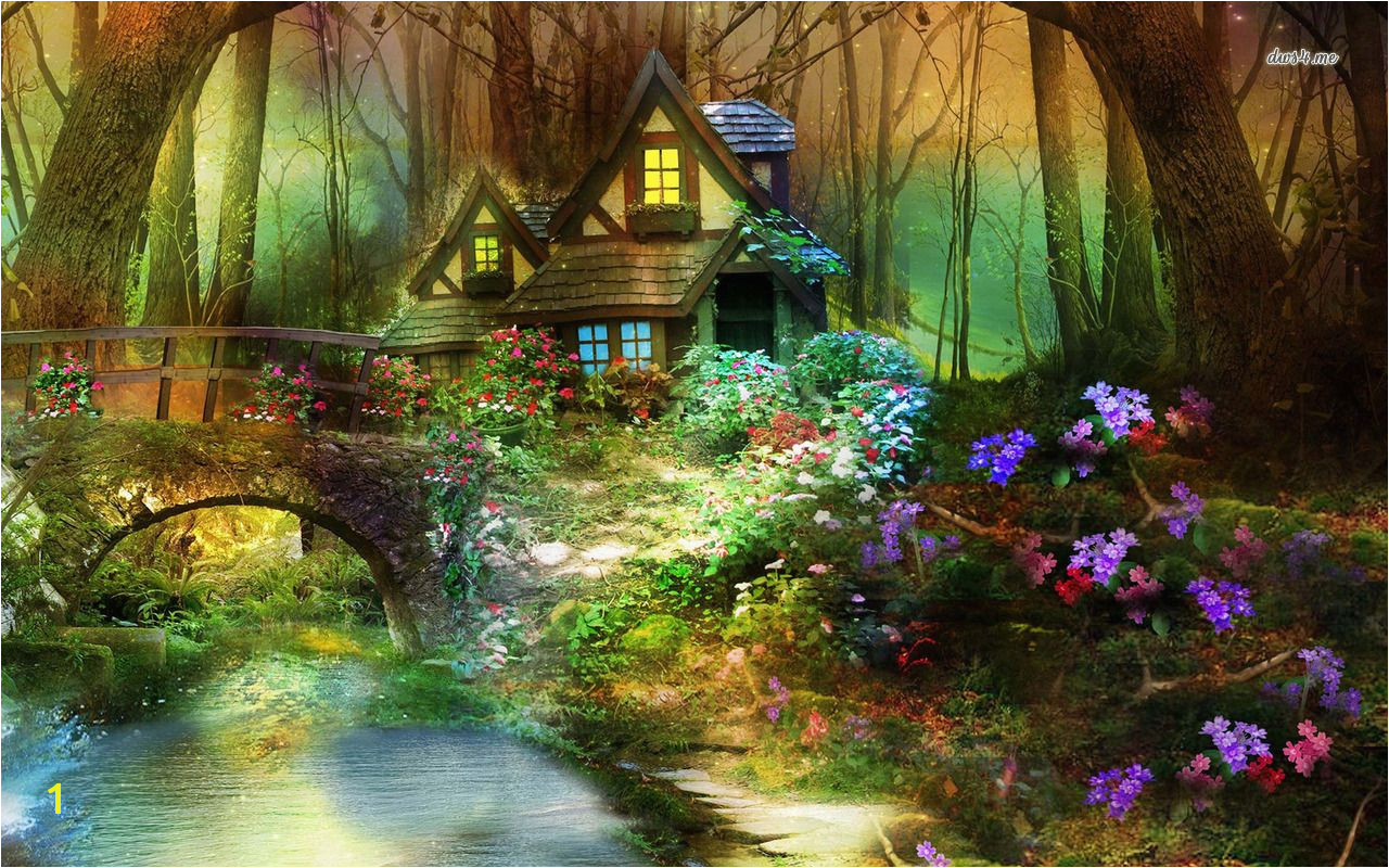 Fairy forest Wall Murals Enchanted forest Wallpaper