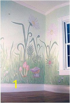 Flower Garden Nursery Wall Murals Giant flowers & grass to make you feel fairy sized