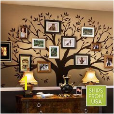 Check out these creative artsy family tree wall decals as a way to create a