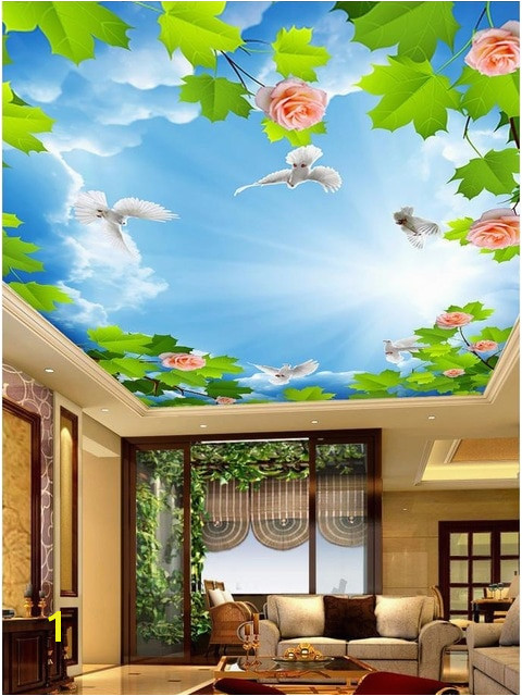 Famous Ceiling Murals 3d Room Wallpaper Landscape Sky Ceiling Murals 3d Wall Murals