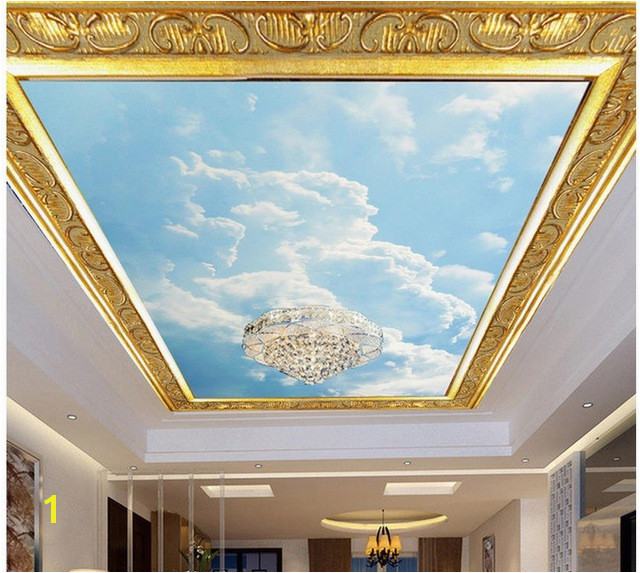 3d wall murals wallpaper Blue sky and sky dome fresco 3d ceiling murals wallpaper Home Decoration