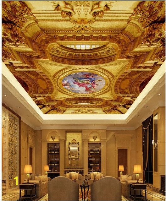 European castle figure painting the ceiling papel parede mural wallpaper ceilings 3d wall murals wallpaper