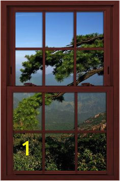 Fake window illusion poster Foothills Landscape Window Mural Window View Faux Window