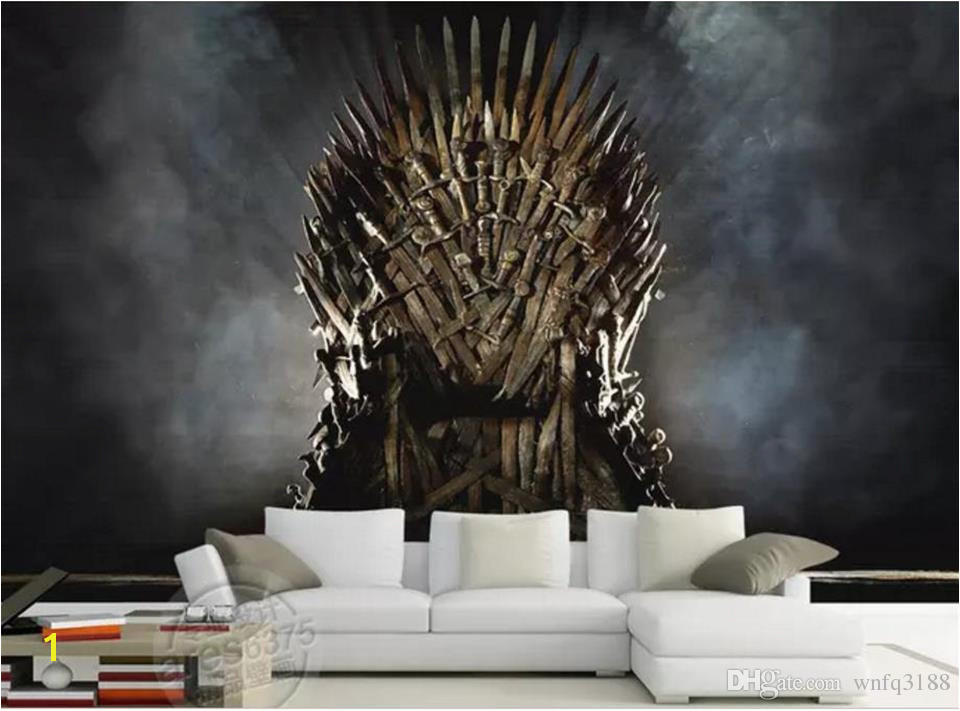 Custom Size 3d Wallpaper Living Room Mural Poster Iron Throne Song Ice And Fire Painting Background Wallpaper Non Woven Sticker Top Wallpapers