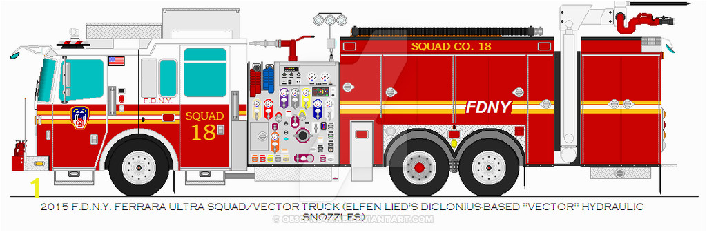 2015 Ferrara Ultra FDNY Squad 18 Vector Truck by O530Fn94XWBviantart on DeviantArt