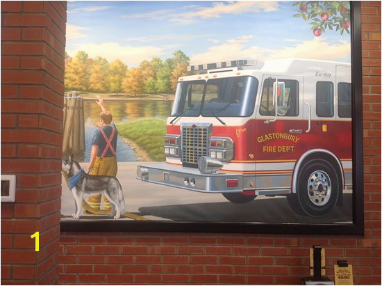 Firehouse Subs Custom mural of the Glastonbury Fire Department