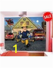 Fireman Sam Wall Mural Fireman Sam Curtain Accessories Wall Murals Bedroom Boys