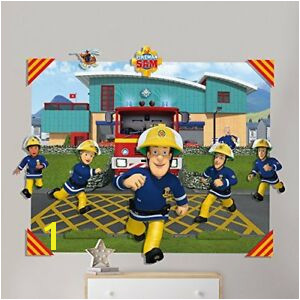 Fireman Sam Wall Mural Fireman Sam 3d Pop Out Wall Decoration Papercard Multi Colour 152