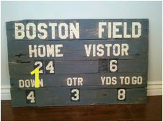 Perfect for a football themed bedroom or Man Cave Scoreboard pallet wood sign by TheCreativePallet