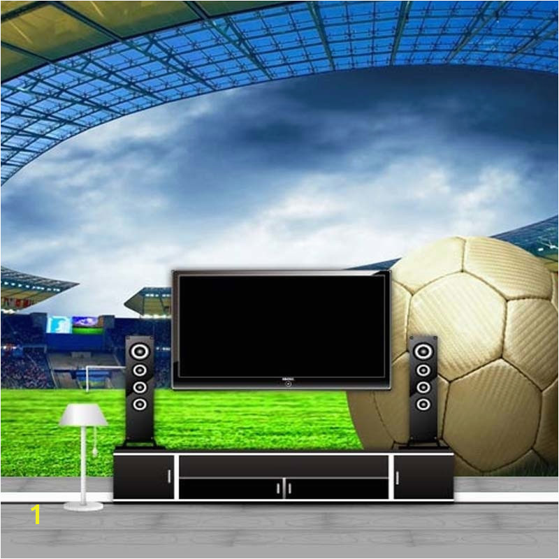 Custom 3D Soccer Wallpaper Sports Football Themed Stadium Mural Wallpaper For Living Room Bar Bedroom Wall De Parede 3D in Wallpapers from Home