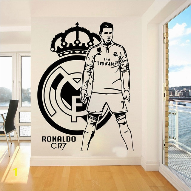 Cristiano Ronaldo Football Players Wall Sticker Kids Room Bedroom Madrid Football Player Wall Decal Living Room Vinyl Home Decor