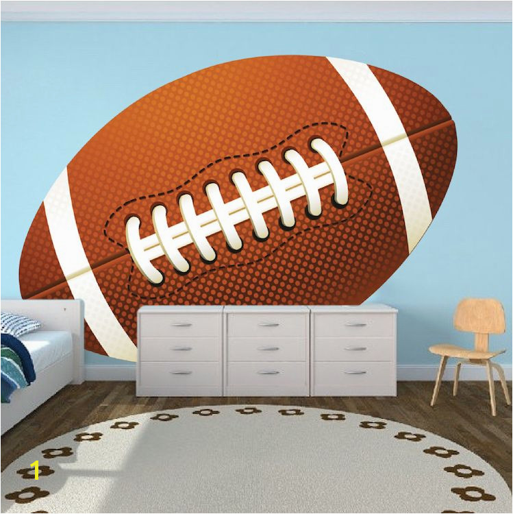 Football Wallpaper Graphic Football Wall Adhesive Boys Room Football Wall Decor Kids Sports Decals Primedecals