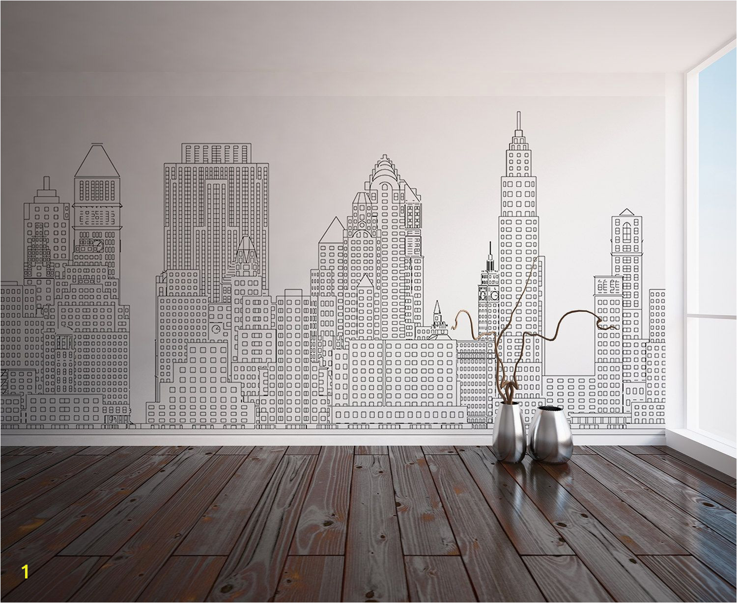 Manhattan skyline New York City NYC Custom Printed Wall Custom Wall Murals Wall Decals