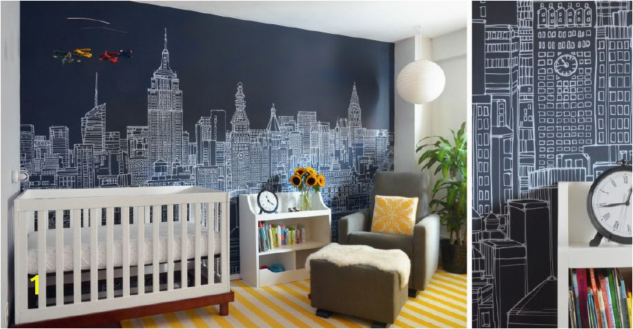 New York City Skyline Mural by Abi Daker for Donjiro Ban