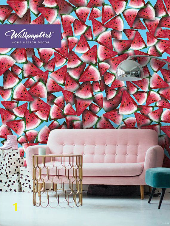 $36 80 Wall Mural Wallpaper Bohemian Watermelon Removable Wall Art Beautiful Wall Mural Watermelon A great Removable wallpaper decoration for your wall